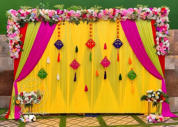 festival decorations Vibrant Yellow Navratri Decoration